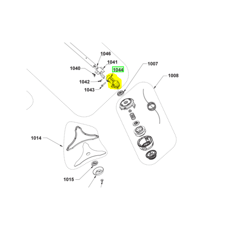 Renvoi d'angle débroussailleuses RYOBI RBC254SESO - RY36ELTX33A-140 Renvoi d'angle débroussailleuses RYOBI RBC254SESO - RY36ELTX33A-140