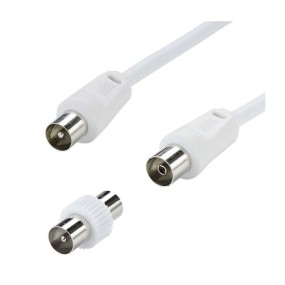 Cordon TV coaxial raccordement téléviseur de longeur 2 métres