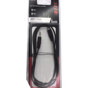 Cordon jack 3,5 mm Mâle - jack 3,5 mm Mâle de longeur 1 métre 50
