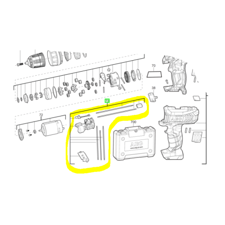 Interrupteur visseuses AEG Powertools BS12G3LI-202C - BSB12G3LI-202C