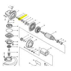 Pignon de renvoi meuleuses MAKITA 9562 / 9565