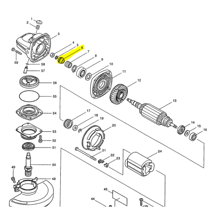 Pignon de renvoi meuleuses MAKITA 9562 / 9565