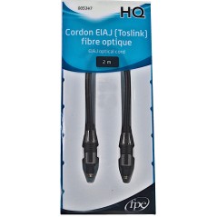 Cordon OPTIQUE TOSLINK Mâle/Mâle  TOSLINK Mâle de longeur 2 Métres