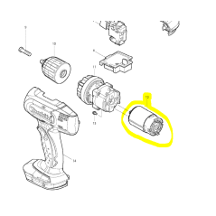Moteur perceuse / visseuse sans fil MAKITA DDF343 - DF347D