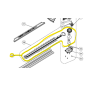 Lame pour taille-haie sur perche RYOBI RPT184515 / OPT1845 Lame pour taille-haie sur perche RYOBI RPT184515 / OPT1845