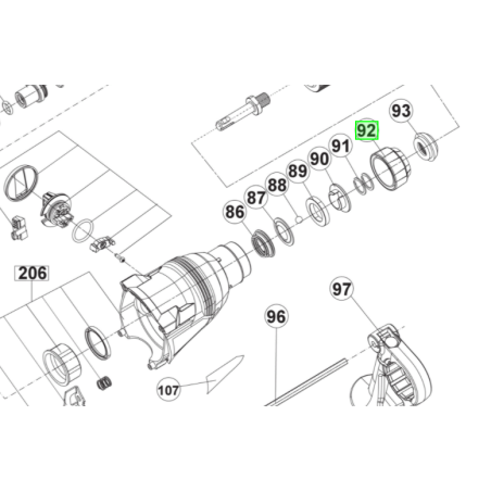 Douille de serrage perforateur RYOBI RSDS800K - SAPEM pièces détachées