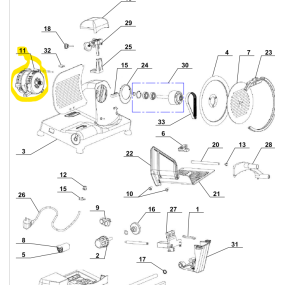 Moteur pour trancheuse MAGIMIX T250 - SAVPEM pièces détachées