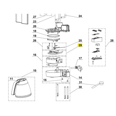 Résistance pour LA CAFETIERE MAGIMIX 11480