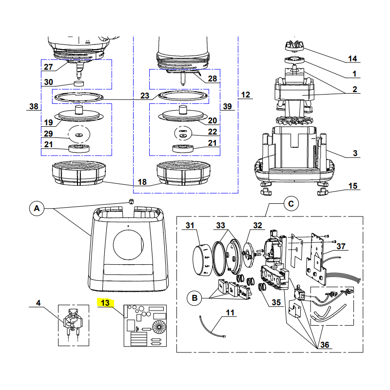 Module d'alimenation pour MAGIMIX POWER BLENDER Module d'alimenation pour MAGIMIX POWER BLENDER
