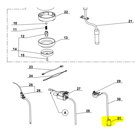 Filtre d'aspiration pour expresso MAGIMIX