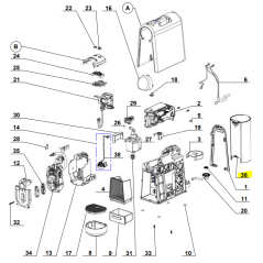 Réservoir d'eau pour nespresso MAGIMIX M115 ESSENZA MINI