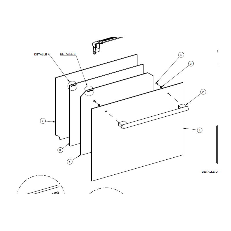 Vitre intérieure four AIRLUX AFP211WH