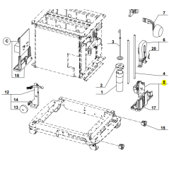 Platine solenoïde et support pour toaster MAGIMIX