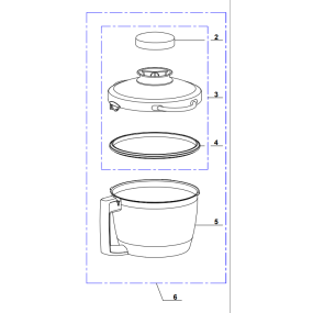 Ensemble cuve complète pour robot patissier MAGIMIX