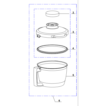 Ensemble cuve complète pour robot patissier MAGIMIX