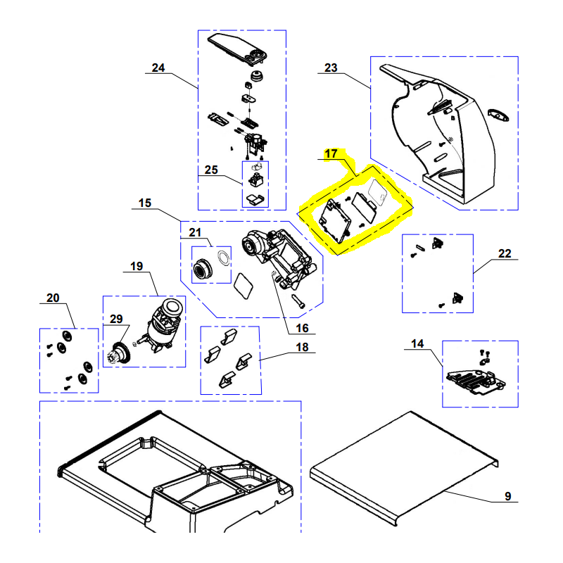 Platine éléctronique pour trancheuse MAGIMIX T190 -11651 Platine éléctronique pour trancheuse MAGIMIX T190 -11651
