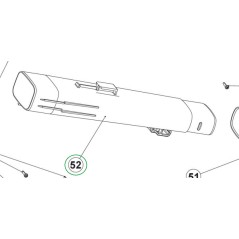 Tube supérieur 5131036146 pour SOUFFLEUR RYOBI modèle RBV3000CESV