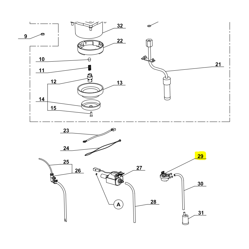 Debimetre pour expresso MAGIMIX 11402 / 11423 Debimetre pour expresso MAGIMIX 11402 / 11423