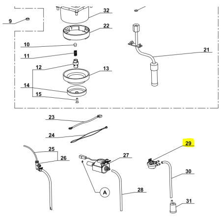 Debimetre pour expresso MAGIMIX 11402 / 11423
