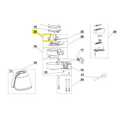 Thermostat pour MAGIMIX LA CAFETIERE 11480 - Pièces détachées MAGIMIX