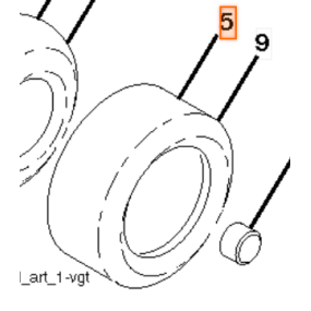 Pneu avant tondeuse McCulloch M200-117H (960410065)