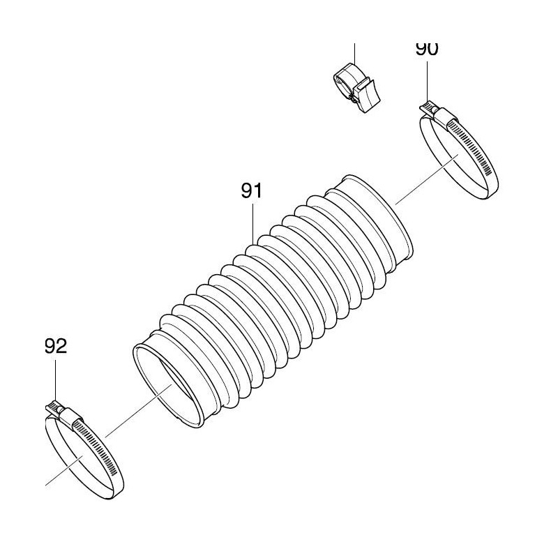 Raccord souple 454934-3 pour souffleur à dos DOLMAR PB7660-4 Raccord souple 454934-3 pour souffleur à dos DOLMAR PB7660-4