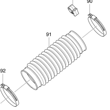 Raccord souple 454934-3 pour souffleur à dos DOLMAR PB7660-4