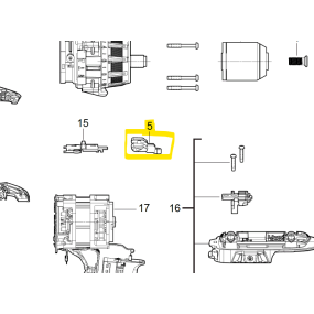 Levier inverseur perceuses AEG Powertools BSB18BLLI-0 / BSB18BLLI-602C
