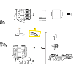 Levier inverseur perceuses AEG Powertools BSB18BLLI-0 / BSB18BLLI-602C