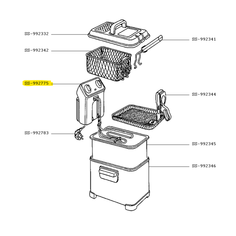 Resistance et boitier de commande friteuse MOULINEX FILTRA PRO Resistance et boitier de commande friteuse MOULINEX FILTRA PRO