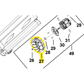 Ensemble turbine pour souffleur BLACK + DECKER BCBLV36