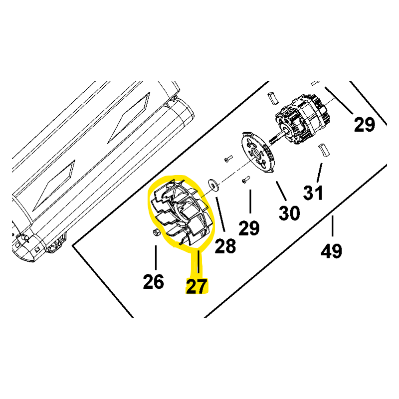 Ensemble turbine pour souffleur BLACK + DECKER BCBLV36