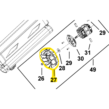 Ensemble turbine pour souffleur BLACK + DECKER BCBLV36