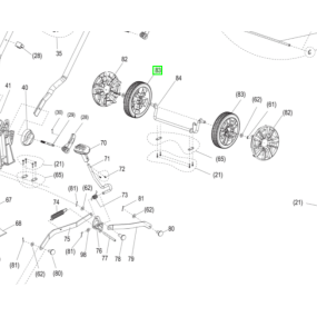 Roue arrière pour tondeuses RYOBI RLM15E36H / RLM18X36H250