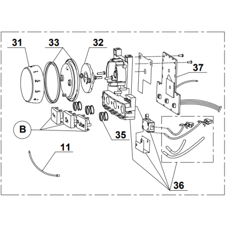 Ensemble bouton de commande pour blender MAGIMIX 11611 / 11616