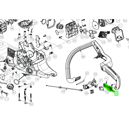 Levier de starter pour tronçonneuses RYOBI RCS4640C / RCS5150C