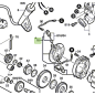 Couronne porte charbons perceuses BOSCH PSB500RE - GSB18-2RE Couronne porte charbons perceuses BOSCH PSB500RE - GSB18-2RE