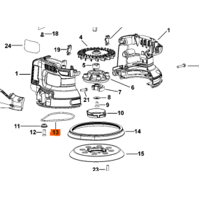 Courroie pour ponceuses orbitales DEWALT DCW210 - DWE6423