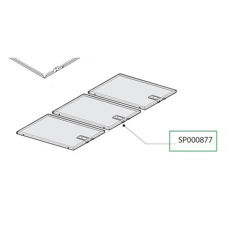 ﻿Filtre à graisse ZSP000877 pour la hotte AIRLUX modèle AHK128IX-