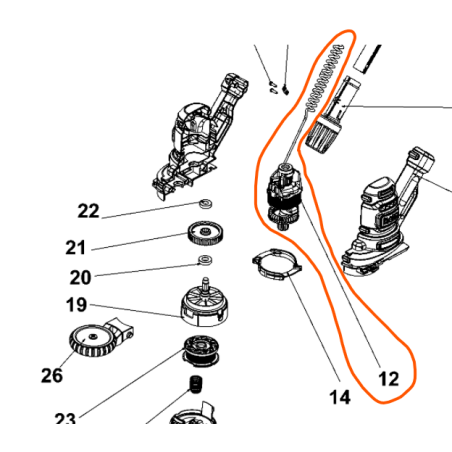 Moteur pour coupe bordure BLACK & DECKER BESTA525 / BESTA530