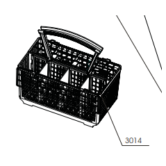 Panier couverts lave-vaisselles GDF320SI - GDF324 - GDI724 - GDS625IX