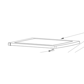 Couvercle en plastique réfrigérateur GLEM modèle GRTF11SI.
