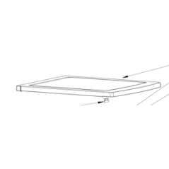 Couvercle en plastique réfrigérateur GLEM modèle GRTF11SI.