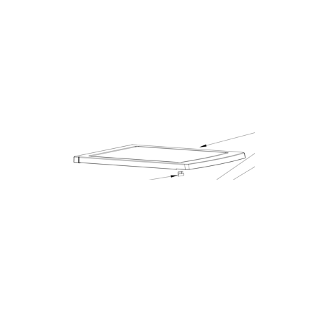 Couvercle en plastique réfrigérateur GLEM modèle GRTF11SI.