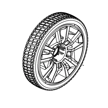 Roue arrière tondeuses RYOBI OLM1841H / RY18LMX40B-240