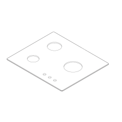 Dessus en verre pour la table de cuisson AIRLUX AV635HWH