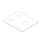 Plaque verre pour table de cuisson AIRLUX AV635HWH