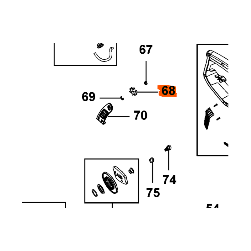 Pignon de chaine tronçonneuses BLACK & DECKER CS1840 - CS2245