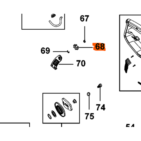 Pignon de chaine tronçonneuses BLACK & DECKER CS1840 - CS2245