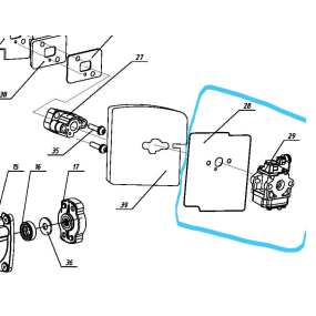 Carburateur 590721603 souffleur MC CULLOCH GBV322 / GBV322VX